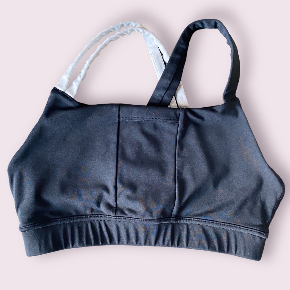 Oiselle NYB bra black and white size 6